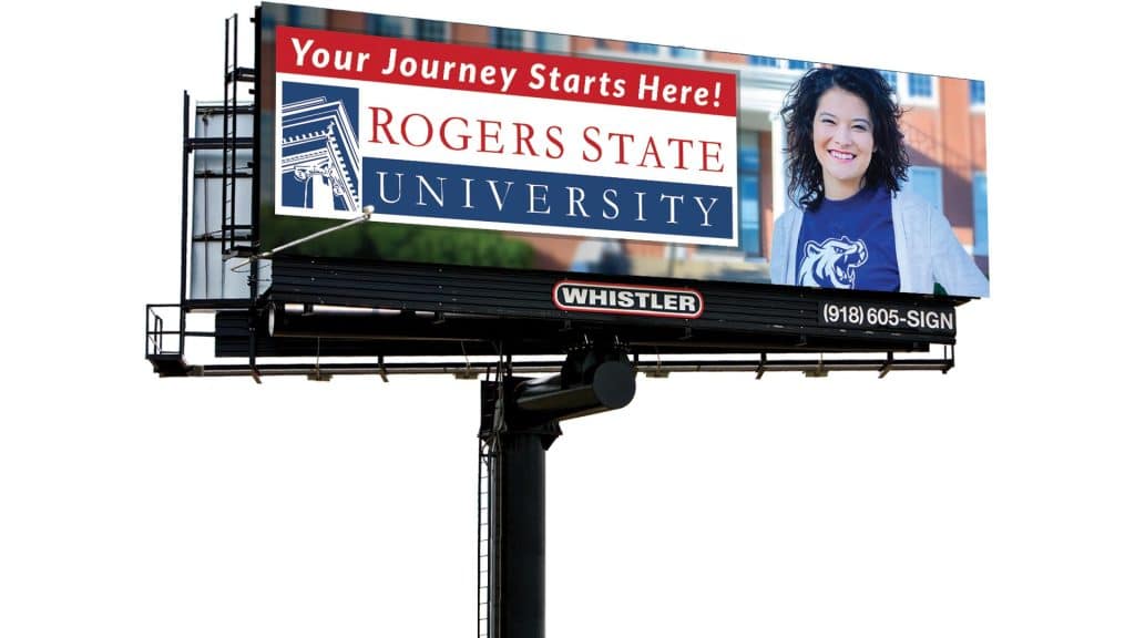 rogers state university education billboard